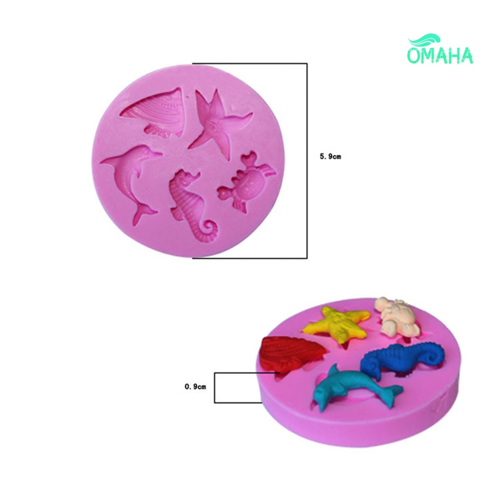 Khuôn Silicone Làm Bánh Thủ Công Hình Biển Dành Cho Nhà Bếp