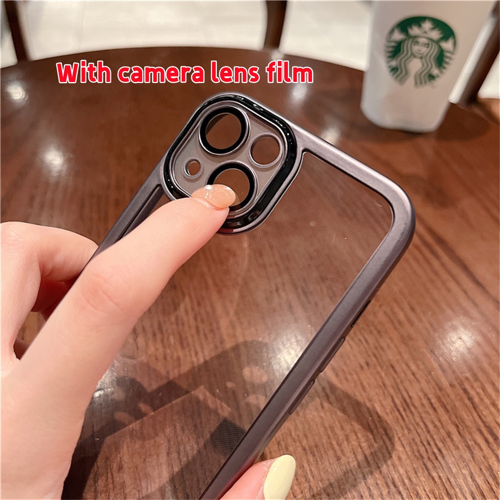 Ốp Điện Thoại Nhám Sang Trọng Có Tấm Bảo Vệ Camera Cho iPhone 11 13 12 Pro max X XR XS max 7 8 Plus SE 2020 2022