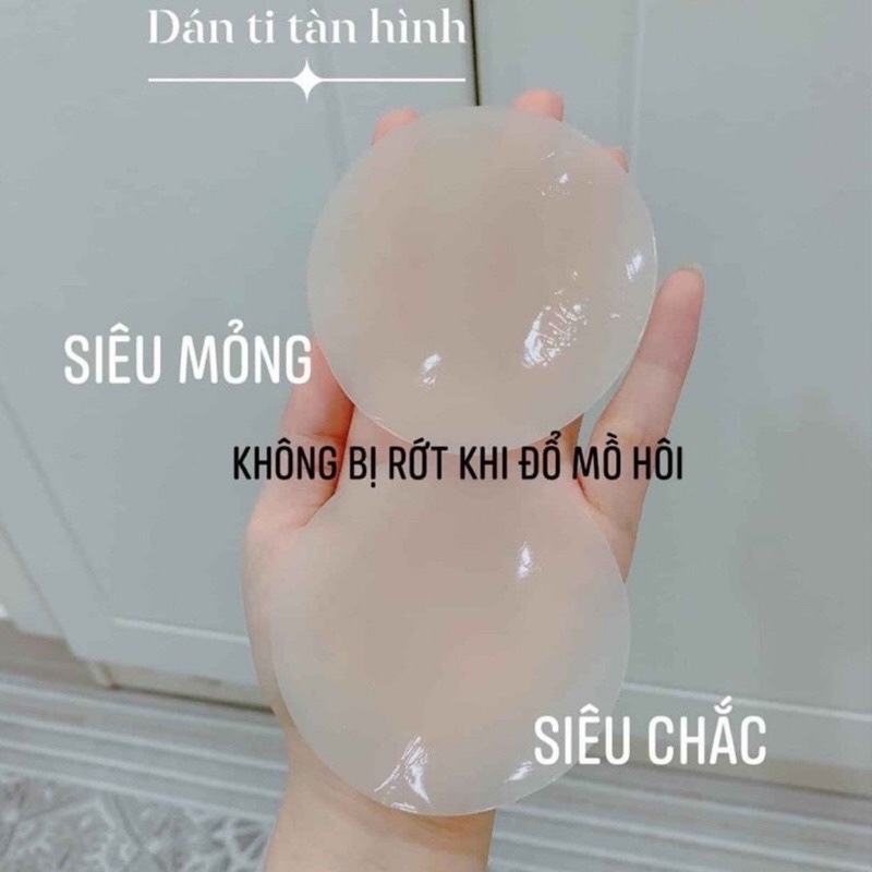 Hộp 3 Cặp = 6 Miếng Dán Ngực Silicon Nhiệt Tự Thân Siêu Mỏng Ôm Khít.