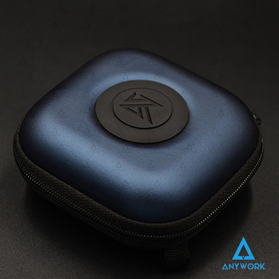 Hộp đựng tai nghe chính hãng KZ dạng vuông - bao đựng tai nghe, airpod, cáp, sạc, usb, thẻ nhớ, xu HOPKZ-PU-2 | ANYWORK