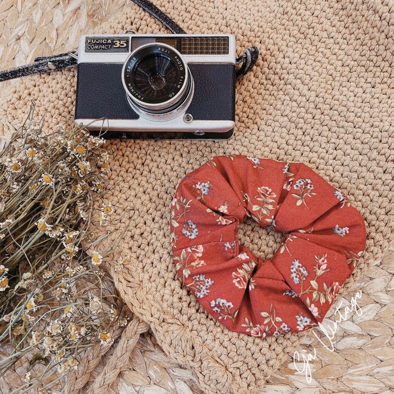 Cột tóc Gà Vintage ghép vải quilt