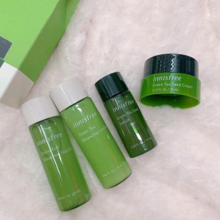 [CHÍNH HÃNG] Bộ kit dưỡng da trà xanh Innisfree 4 món