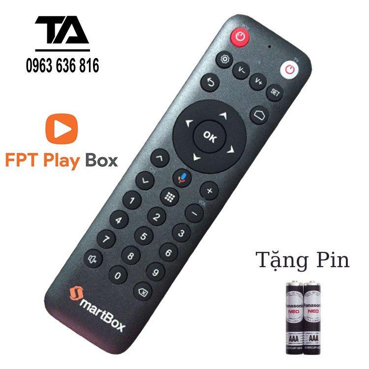 Remote điều khiển FPT Play Box giọng nói chính hãng theo đầu