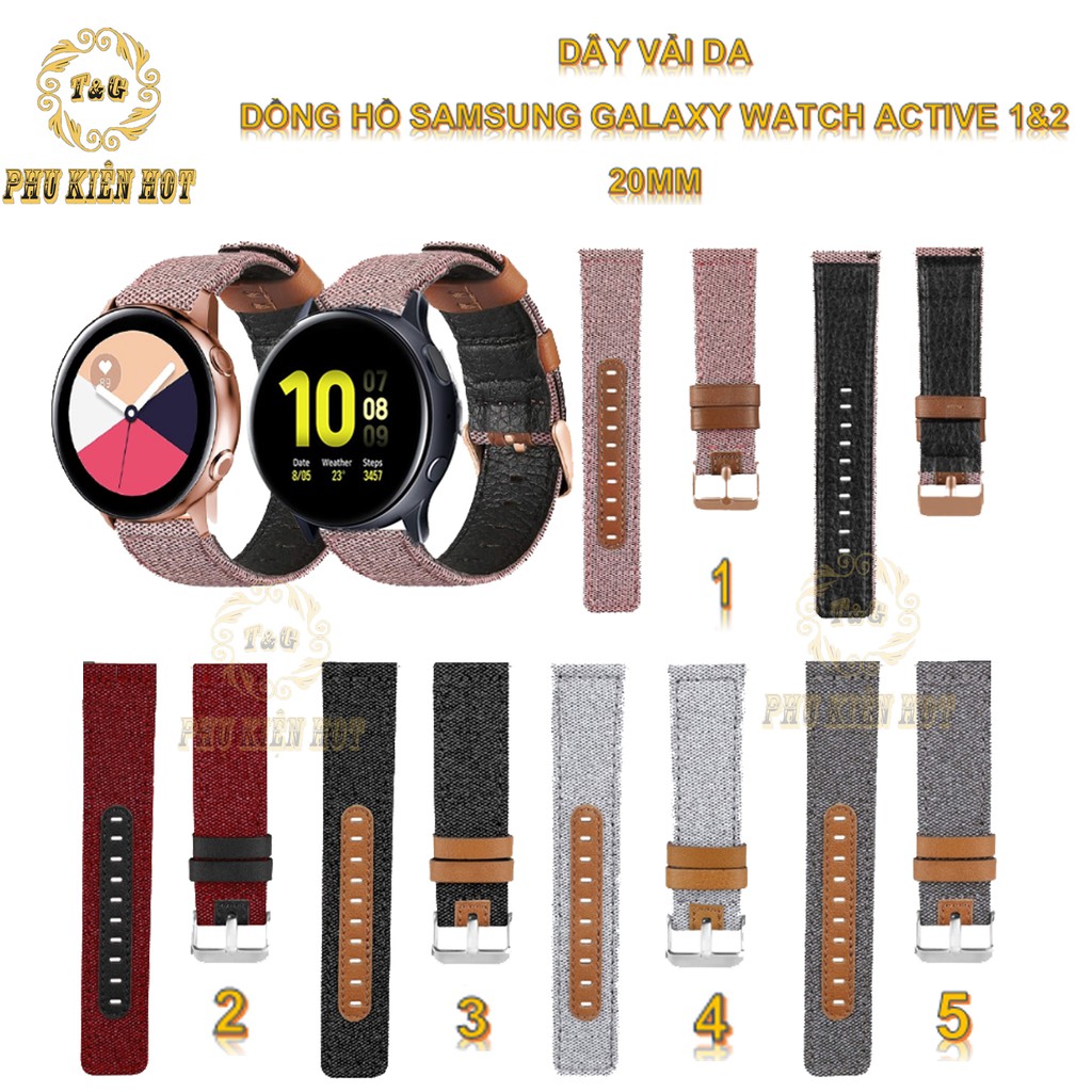 [Galaxy Watch Active 2] Dây đeo vải da cho Samsung Galaxy Watch Active 2