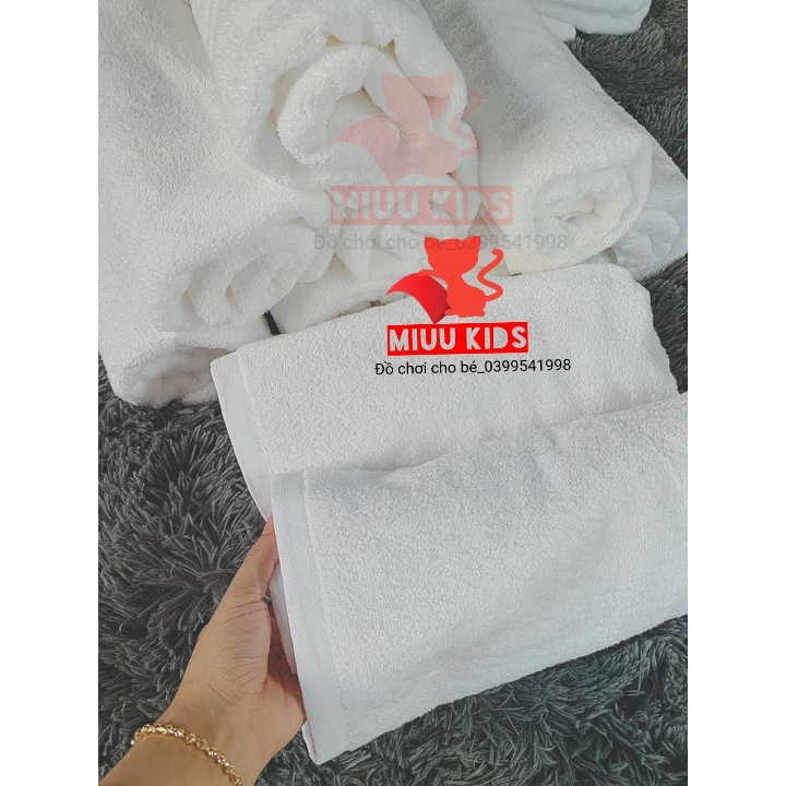 Khăn tắm khách sạn trắng sợi cotton thấm hút tốt, mềm mại, không nhớt, rất bền