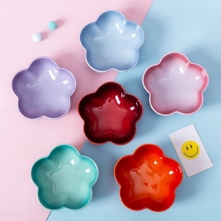 Đĩa hoa sâu lòng LeCreuset, chất liệu gốm sứ, đường kính 20cm dùng đựng các món ăn, trang trí decor bàn ăn