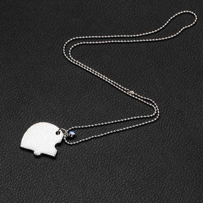 Set 4 Vòng cổ Tình Bạn Mặt Ghép Hình Trái Tim Đính Đá Màu Xanh / Xanh Lá / Nâu / Đỏ
