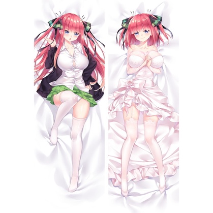 Vỏ Gối Ôm Toàn Thân In Hình Anime The Quintuplets Nakano Nino Dakimakura Nhật Bản