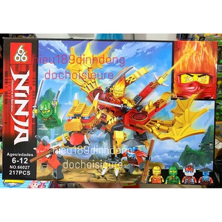 Lắp ráp xếp hình ninjago 66027 : Rồng lửa đỏ của Kai 217 mânh