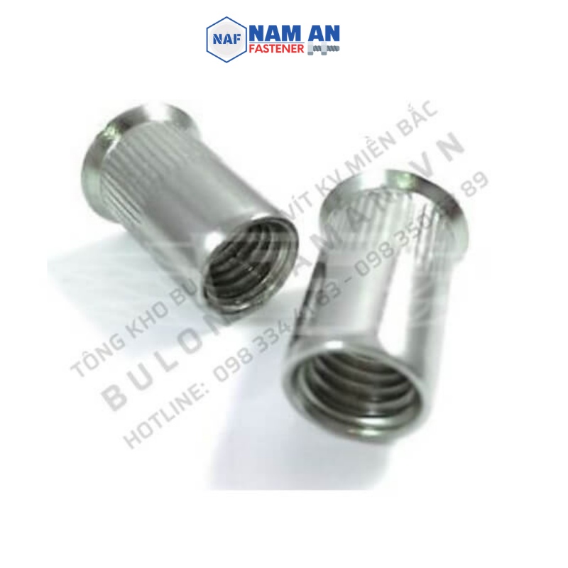 100 con Tán rút M4, M5, M6, M8 Mạ trắng, Mạ vàng, đai ốc rút, ecu rút