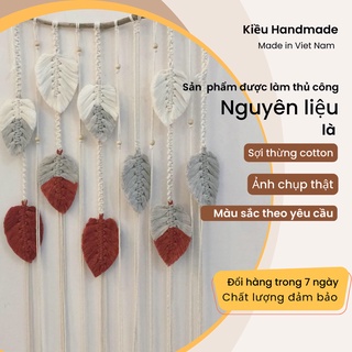 Rèm lá macrame trang trí tường- ảnh thật- làm màu theo yêu cầu