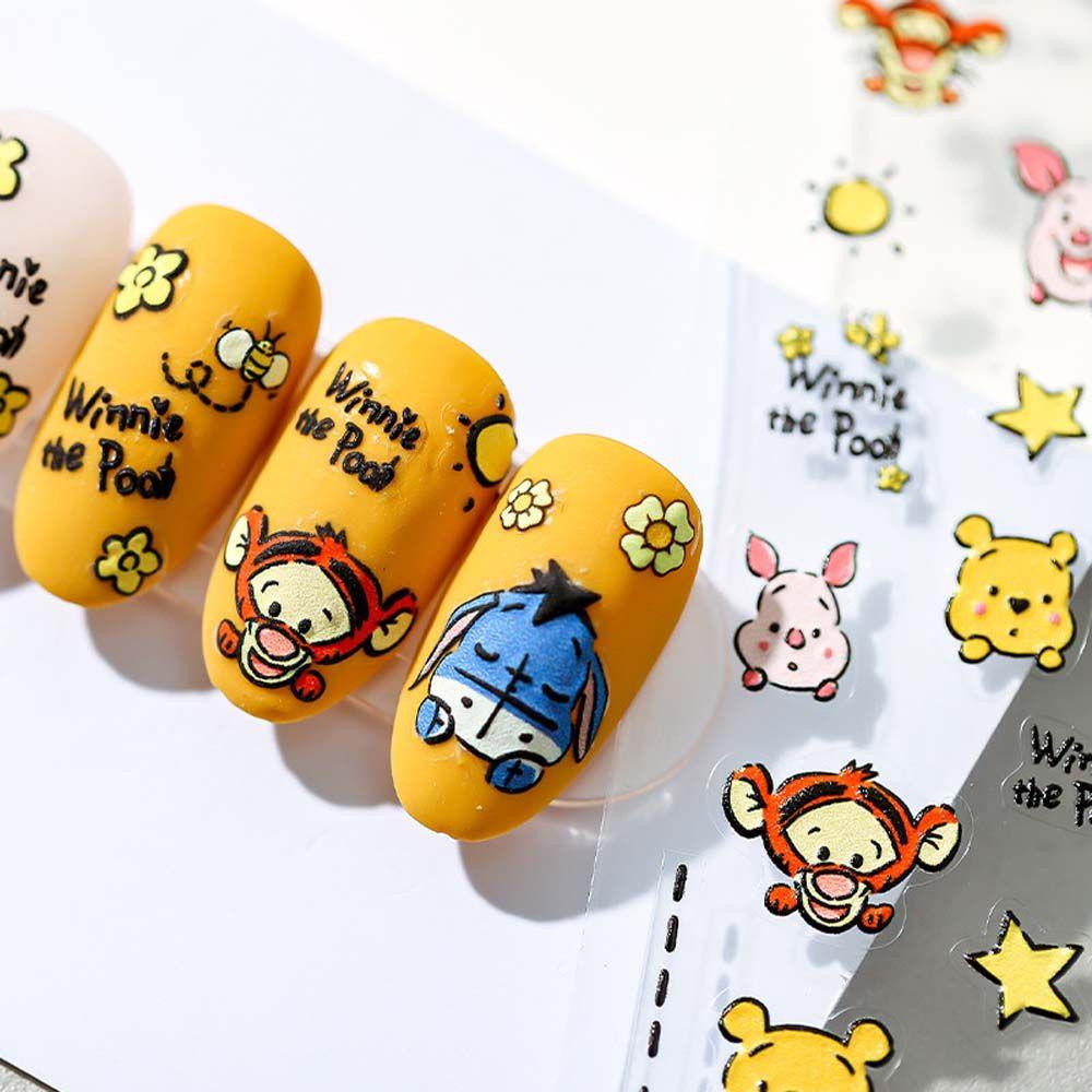 Sticker Dán Móng Tay Tự Dính Hình Mặt Cười Hoạt Hình Vui Nhộn MXMUSTY
