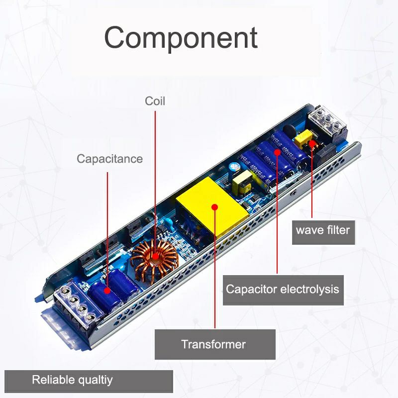 Nguồn tổ ong siêu mỏng 12V 24V 48V cho Led ốp trần, Led cầu thang, Led quảng cáo loại đẹp