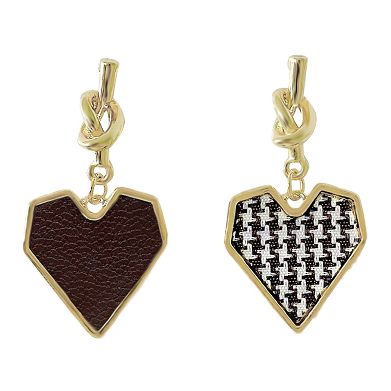 Khuyên tai hình trái tim mạ bạc 925 thời trang thu đông