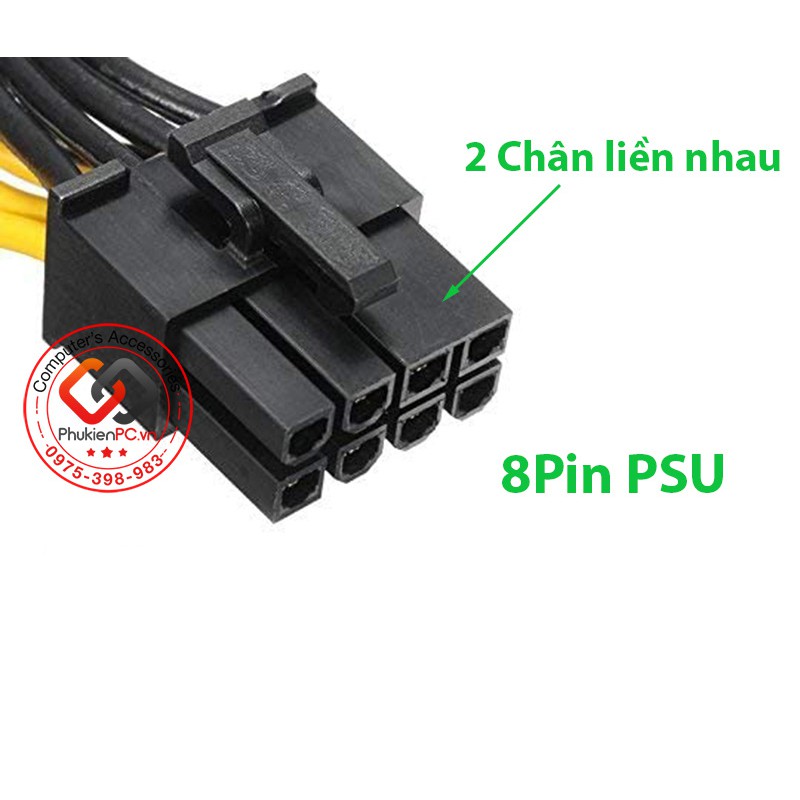 Cáp nguồn 8Pin Modular ra 2 đầu 8Pin 6+2 cho VGA card PCIE