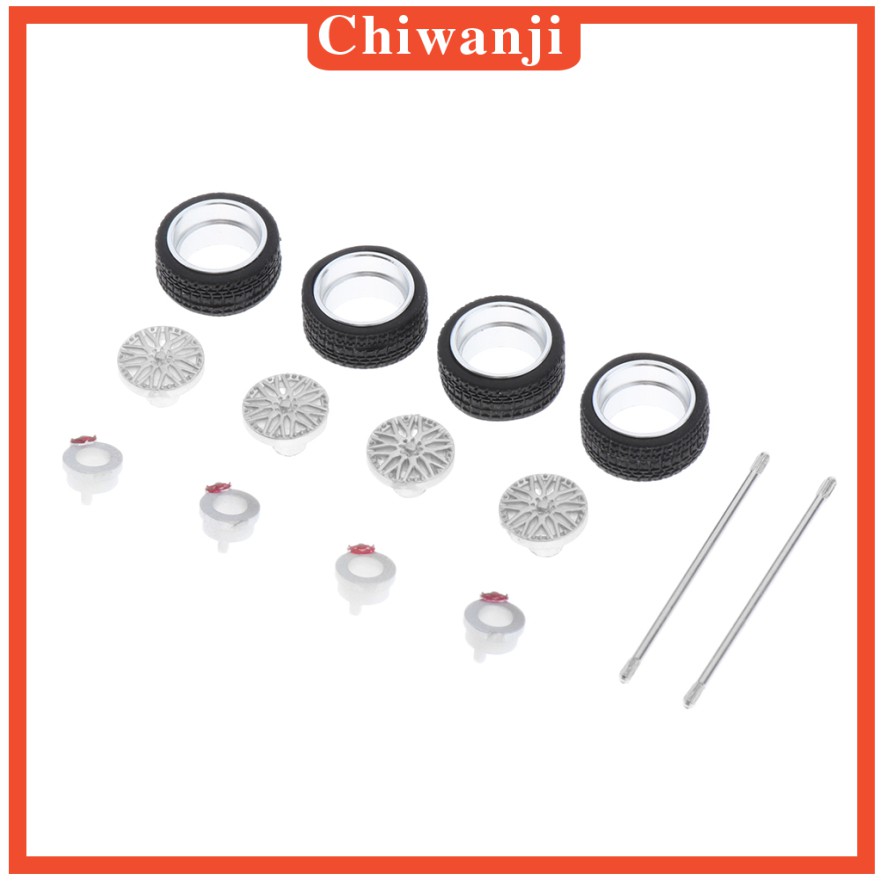 Set 4 Vành Bánh Xe Hơi Đồ Chơi 64th Bằng Hợp Kim Chất Lượng Cao