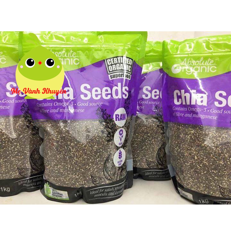 Hạt Chia hữu cơ Absolute Organic Chia Seeds, Úc (1kg)