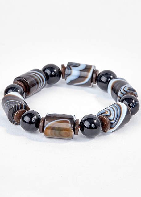 Vòng tay vân đen hình trụ phong thủy