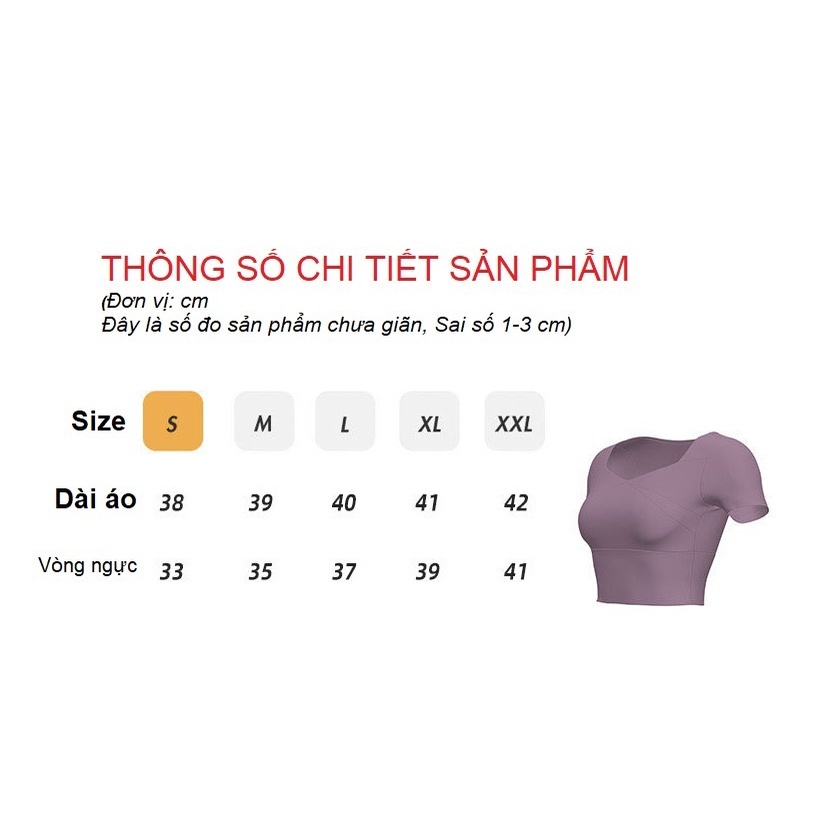 Áo tập gym, yoga, Aerobic nữ croptop có mút đệm ngực, ôm body tôn vòng ngực