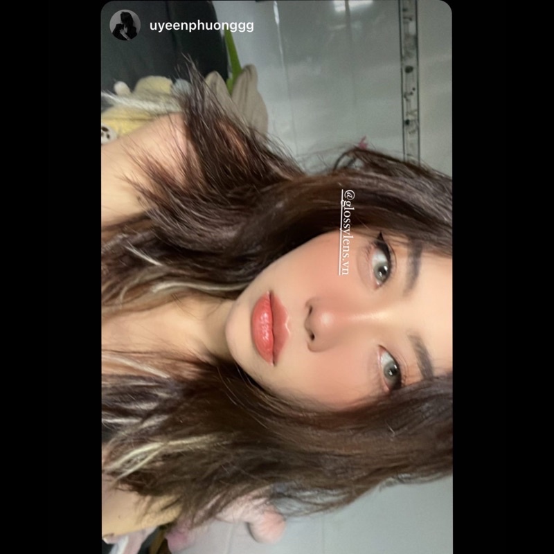 Kính áp tròng PA BROWN Lens | Size không giãn HSD 3tháng. Giá 1 đôi tặng khay @glossylens.vn