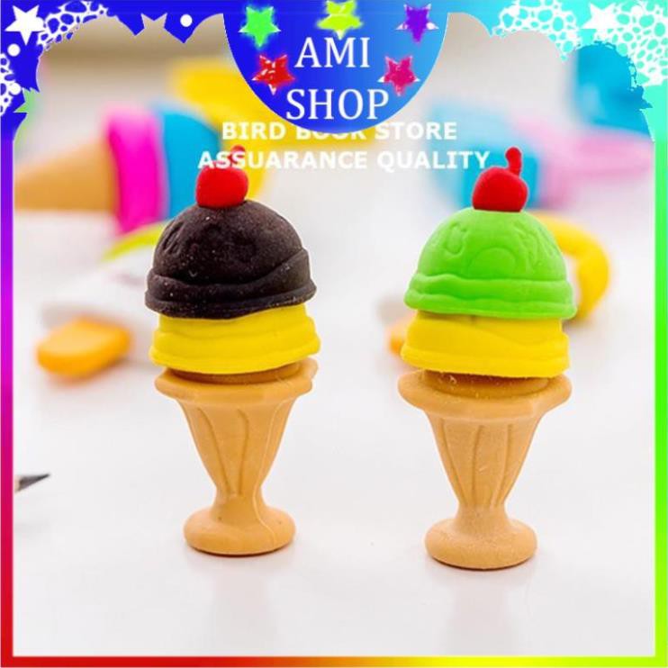 Gôm tẩy hình kem ốc quế 💕𝑭𝒓𝒆𝒆𝒔𝒉𝒊𝒑💕 Ami shop