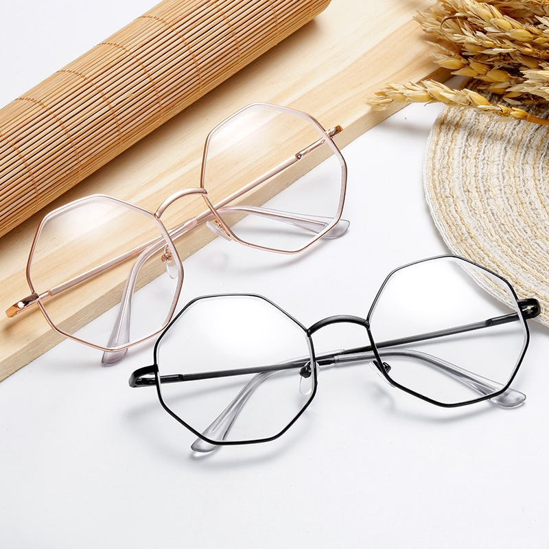 Gọng kính cận nam nữ VIENDO đa giác Hàn quốc thời trang kính cận có độ-1.0~-4.0