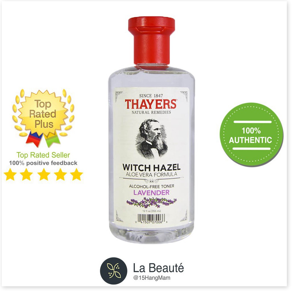 [Mã giảm giá] Thayers Alcohol-Free Toner Lavender Witch Hazel - Nước Cân Bằng Da, Không Cồn [89ml/355ml]