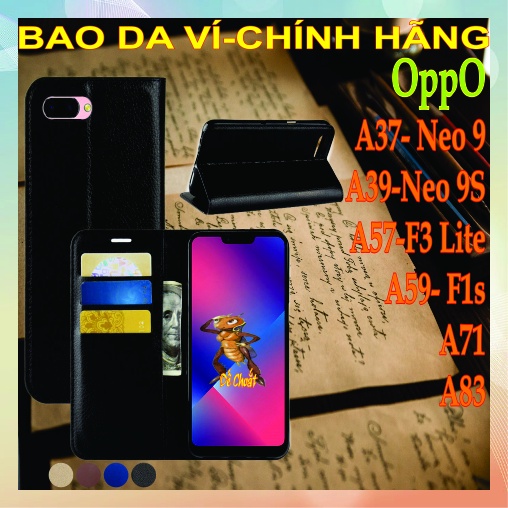Bao da, ví đựng tiền, điện thoại oppo A37, A39, A57, A59, A71, A83, Neo 9, Neo 9s, F3lite, F1s