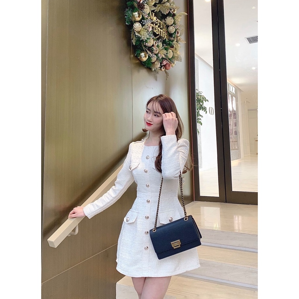 Váy Sera Tweed Dress 01 Ricci thiết kế chất liệu Tweed cao cấp mềm | RICCI OFFICIAL | BigBuy360 - bigbuy360.vn