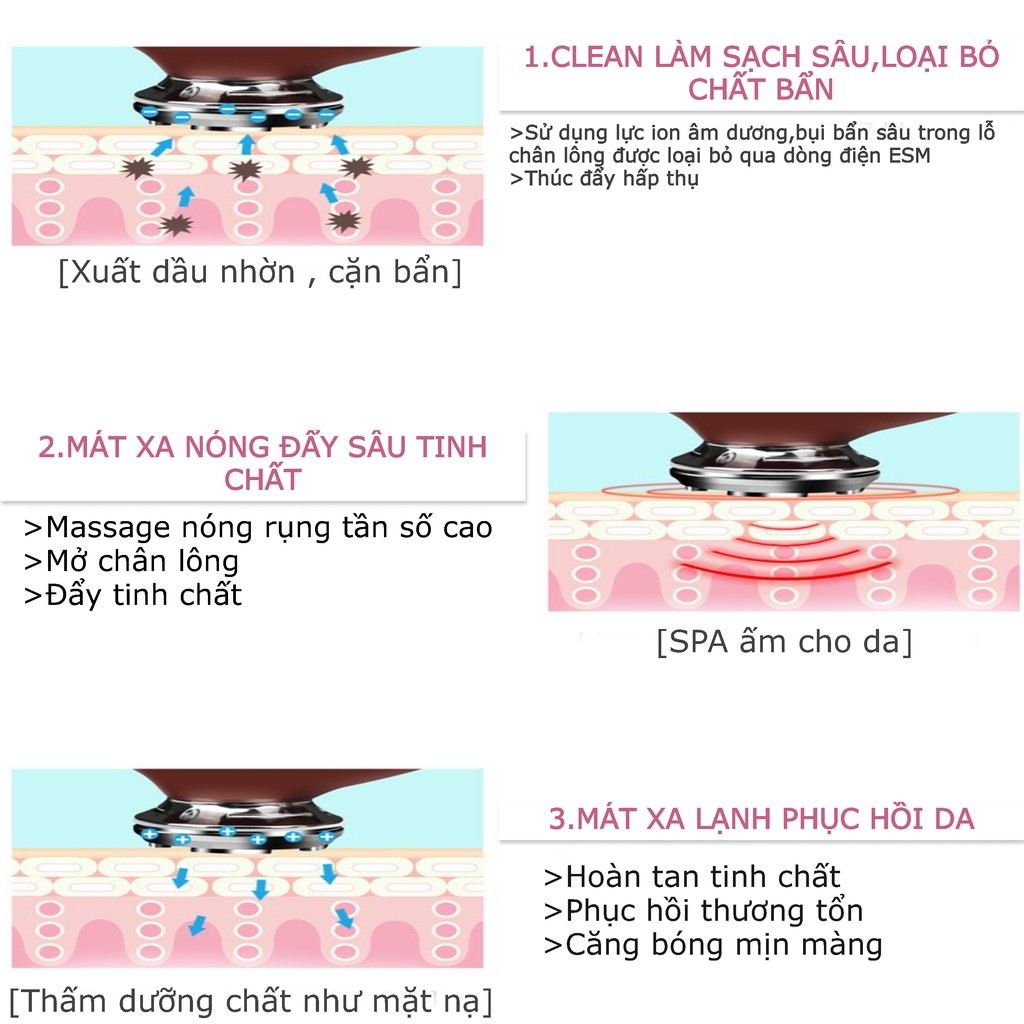 Máy massage mặt nóng lạnh⭐KÈM QUÀ TẶNG⭐Đẩy sâu tinh chất điện di,trị liệu ánh sáng sinh học [ILF-9001][Bảo hành 6 tháng]