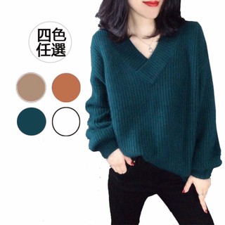 Áo Thun Tay Ngắn Cổ Tròn In Hình Thời Trang Cá Tính😍😍Áo Kiểu Tay Dài Thiết Kế Độc Đáo Cho Nữ❖✑◘Áo Sweater Dáng Rộng Cổ Chữ V Chất Liệu Dày Dặn Dành Cho Nữ