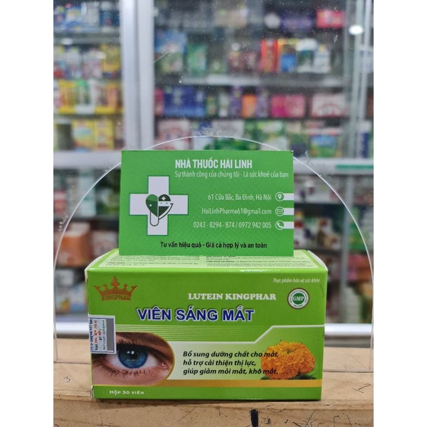Viên uống dưỡng mắt Sáng mắt lutein Kingphar⚡Tặng quà⚡Hộp 30 viên tăng cường thị lực chống thoái hóa điểm vàng