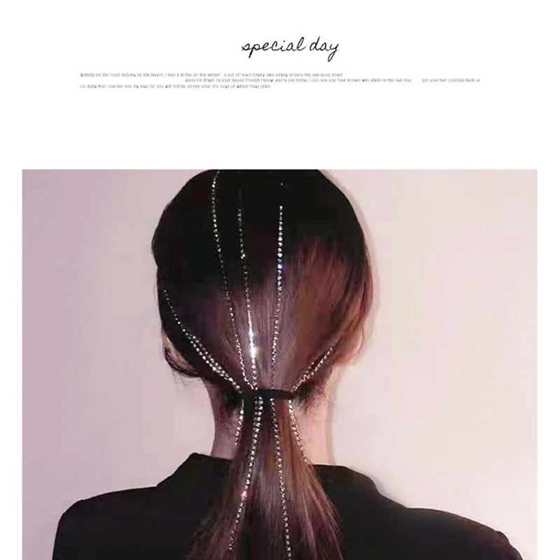 Trâm Cài Tóc Đính Đá Lấp Lánh Tua Rua Thời Trang Đi Tiệc Mới