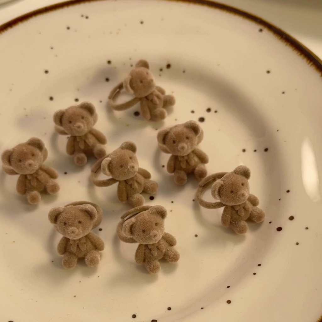 Nhẫn Hở Hình Gấu Bông Dễ Thương Có Thể Điều Chỉnh