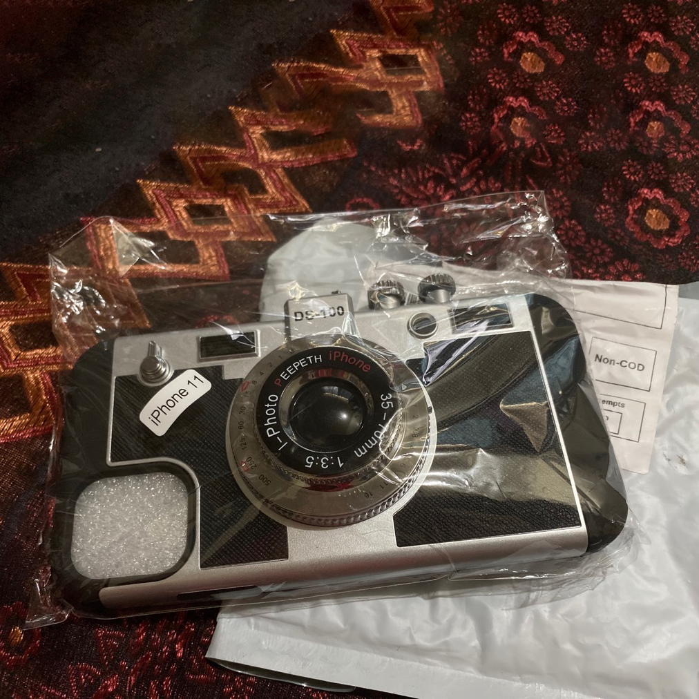 Ốp điện thoại họa tiết máy ảnh 3d Emily in Paris cho Iphone 12 Mini Se 11 Pro Max X Xs Xr kèm dây đeo