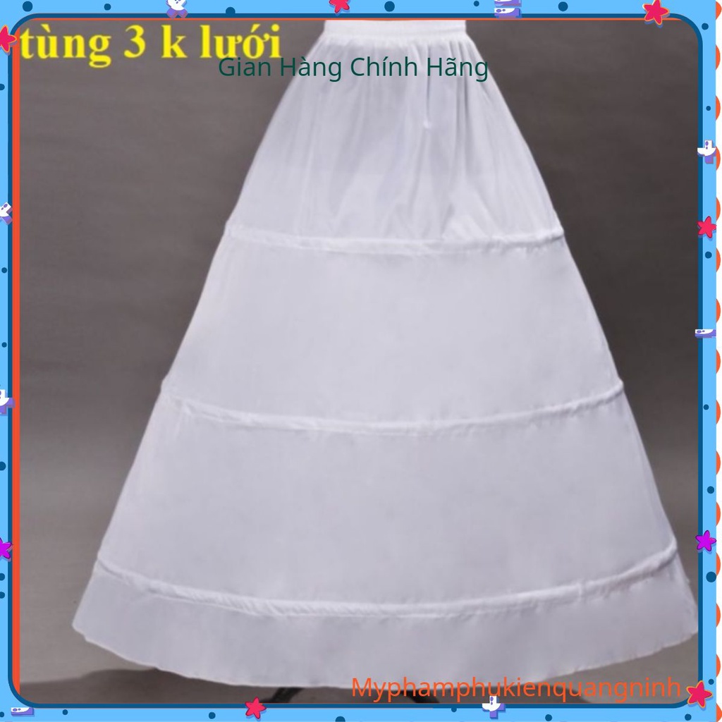 Tùng váy cô dâu 3 tầng không lưới- Myphamphukienquangninh