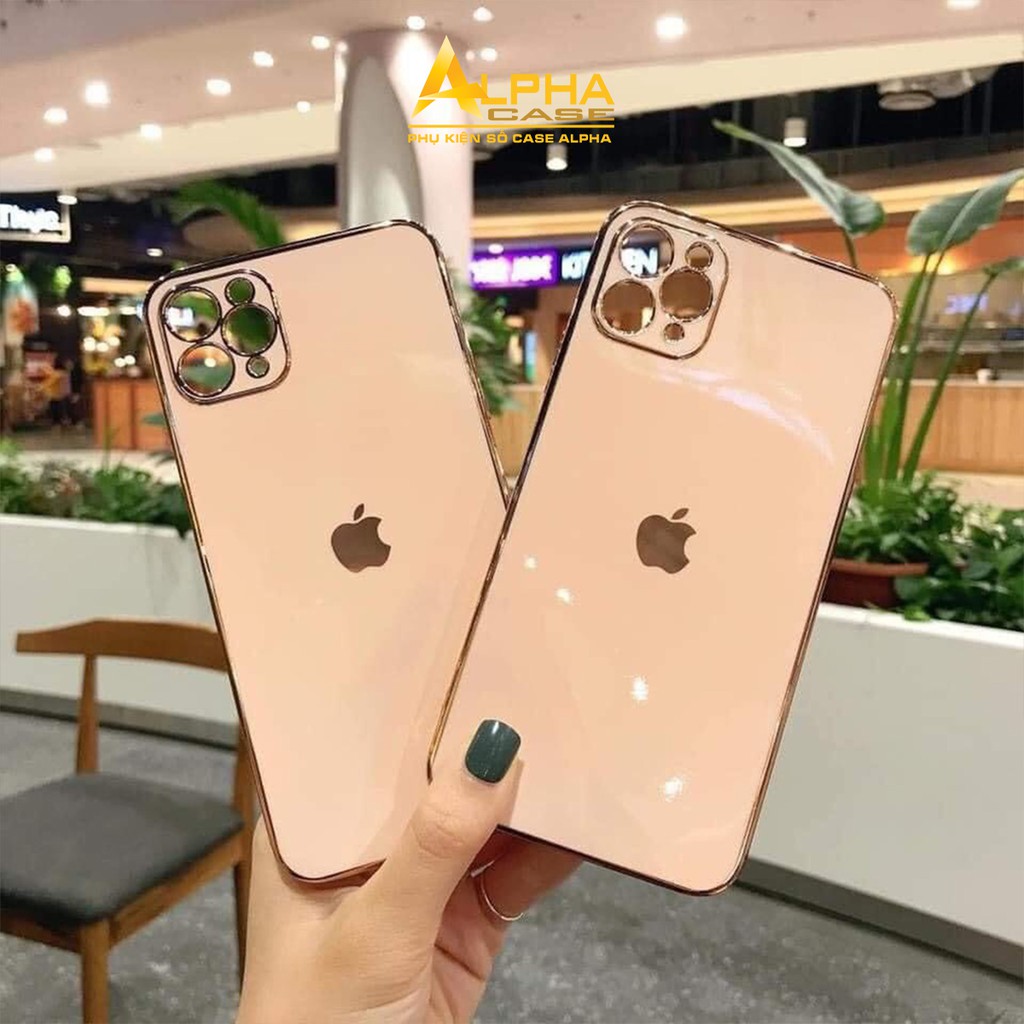 Ốp lưng iphone dẻo xi viền vuông độ iphone 12 /7/7plus/8/8plus/x/xs/xs max/11/11 promax/12/12pro max casealpha