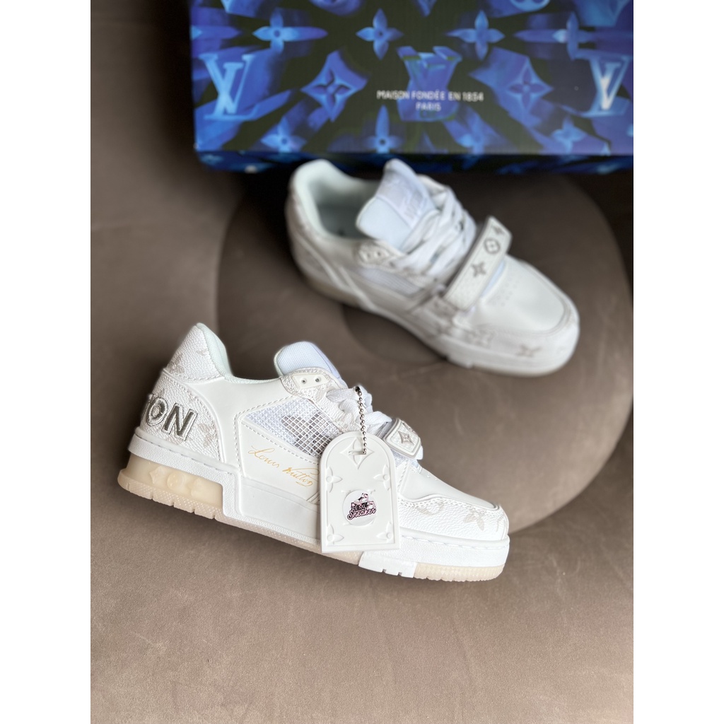 GIÀY THỂ THAO EO VÌ DÁN TRẮNG