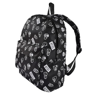 Balo BT21 BTS đen kèm strap A.R.M.Y