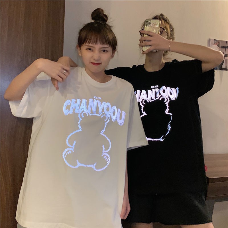 Áo thun phản quang tay lỡ gấu 3