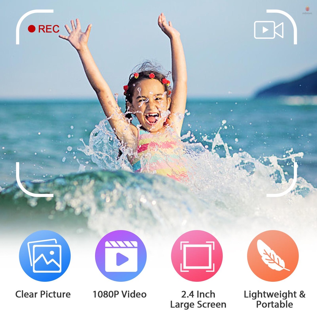 Máy quay phim kỹ thuật số 1080P 20 Mega Pixels màn hình 2.4 Inch nhỏ gọn dành cho trẻ em