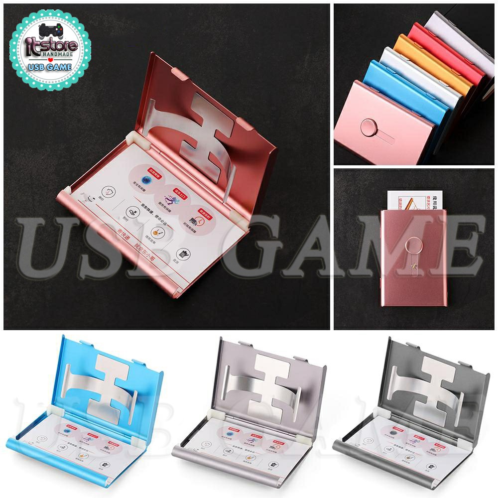 Hộp đựng thẻ ATM CMT CCCD Bằng Lái Đăng Ký Xe Card Visit.. bằng nhôm siêu mỏng siêu nhẹ kiểu đẩy trượt tiện dụng