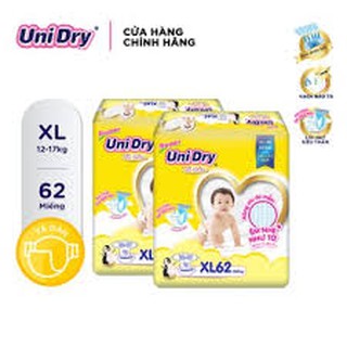 (tặng 1 shiba) Tã dán / Bỉm dán Unidry size M76 - size L68 - size XL62