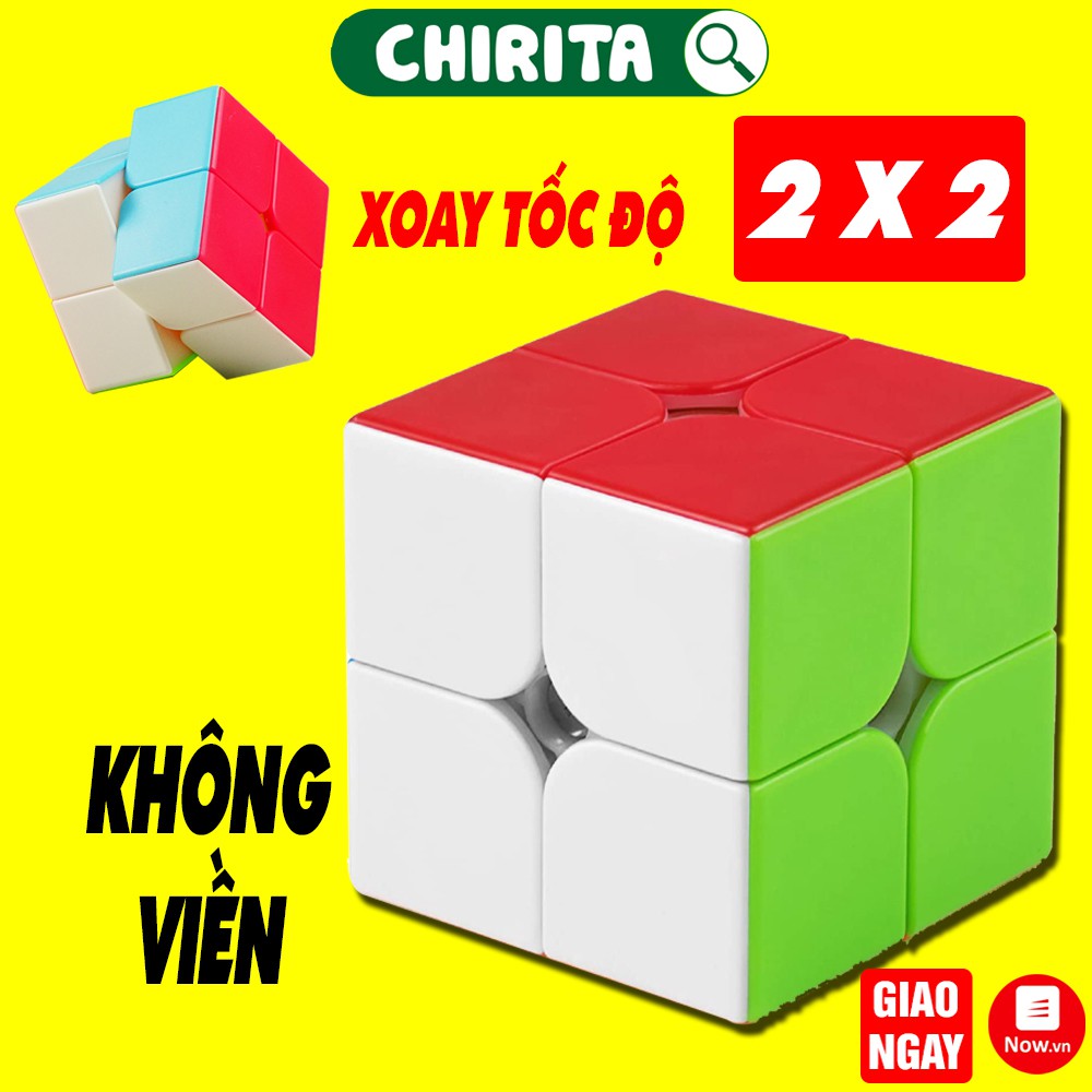 Rubik 2x2 Không Viền Cao Cấp - Cục Robic - Đồ chơi Cho Bé Trai Và Bé Gái - CHIRITA