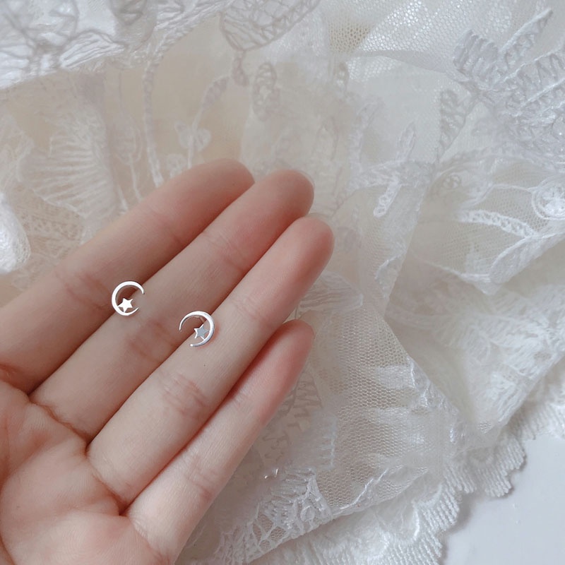 Bông tai nút nhỏ nhiều kiểu dáng tuỳ chọn bằng bạc S925