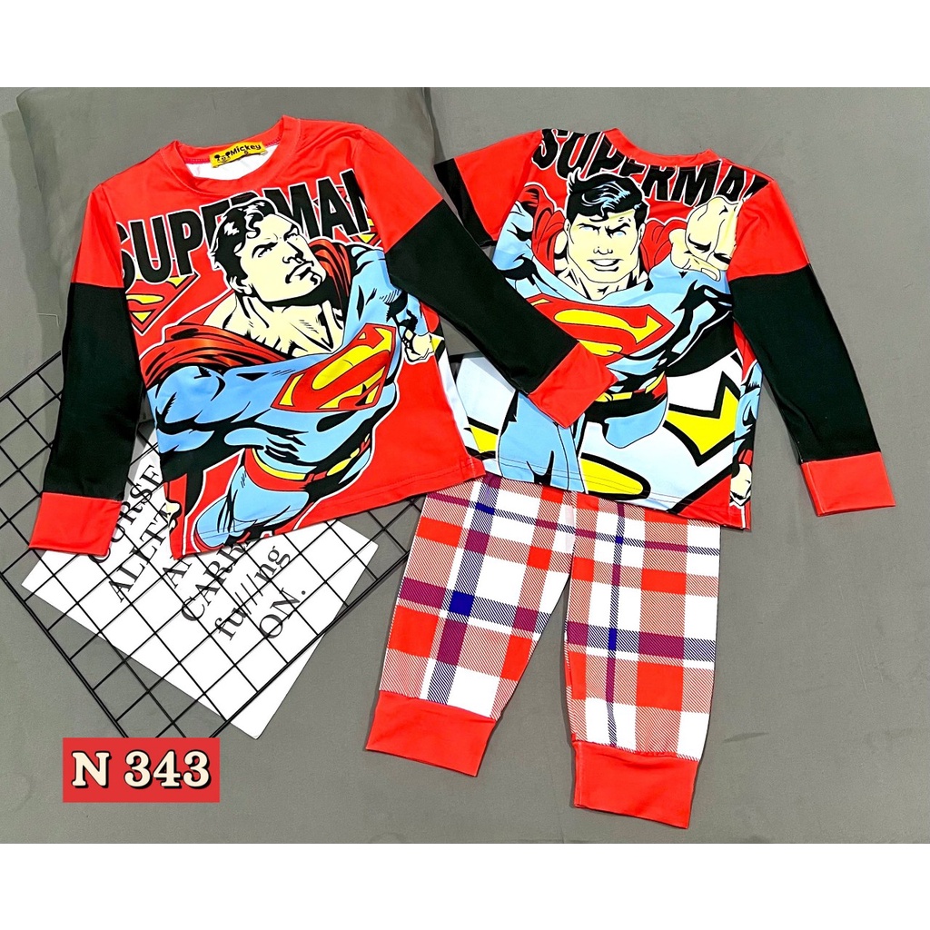 Đồ bộ bé trai, bộ bé trai dài tay 10-22kg Spidermen, Among, Penten vải 3D thun lạnh Jennie kids J467