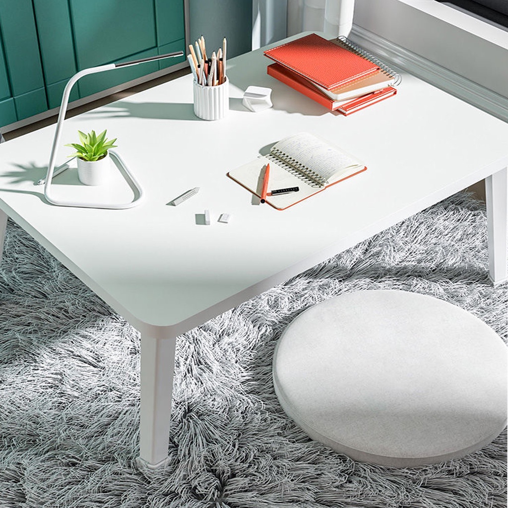 BÀN CHỮ NHẬT GỖ ngồi bệt size 60x40cm hình chữ nhật cao cấp màu trắng sang trọng, hiện đại