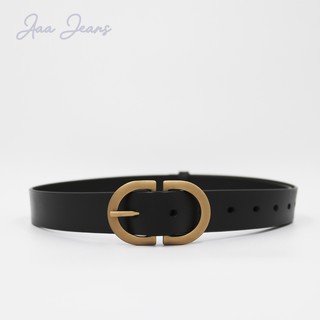 Dây Nịt Nữ Da Thật Khóa Tròn Cách Điệu Aaa Jeans