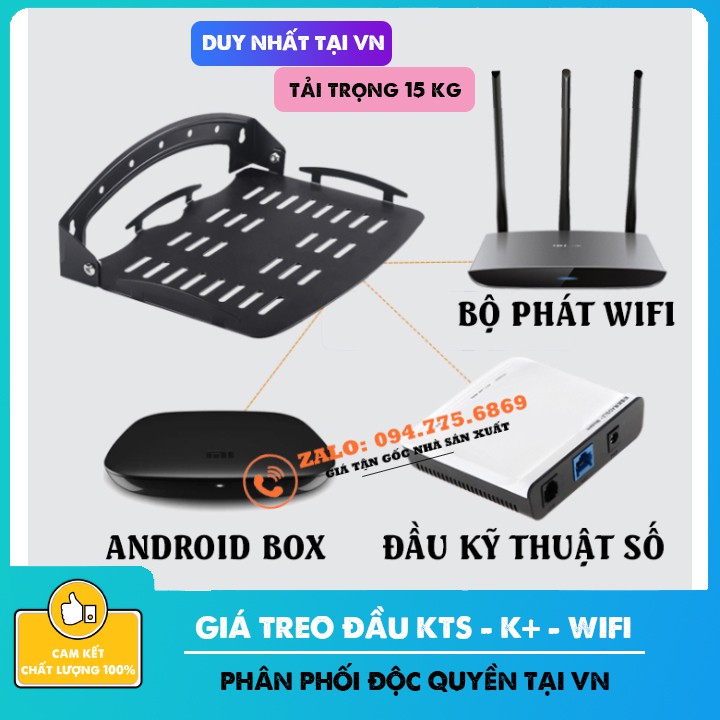 Giá treo đầu thu Kỹ thuật số - K+ - VTV Cab - Bộ phát Wifi - Android Box - Lắp Đặt Cùng Giá Treo Tivi