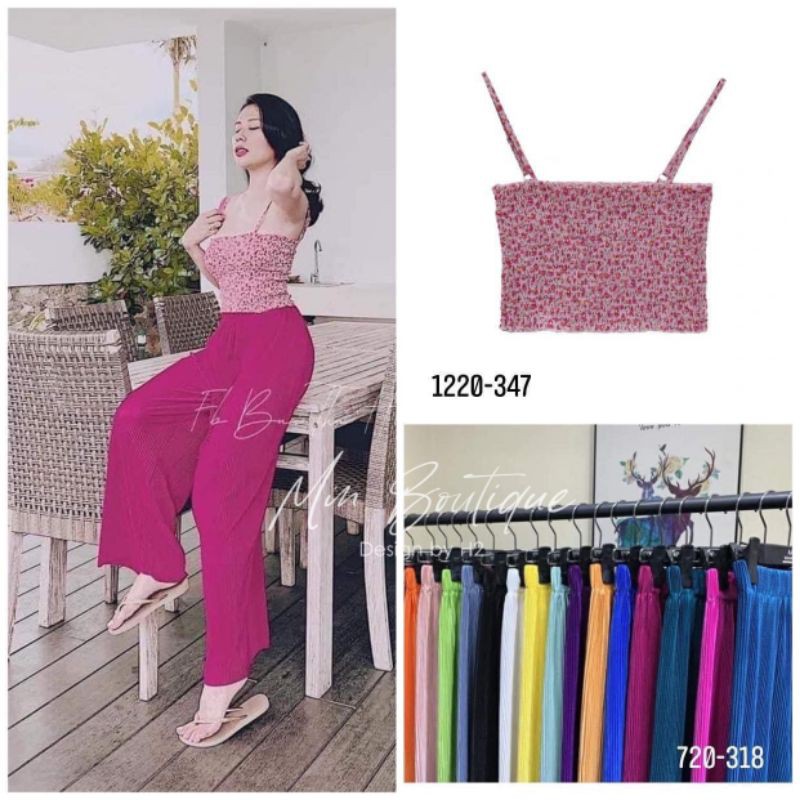 Quần dập li màu